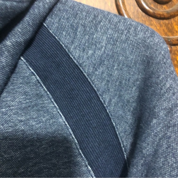 INSIGHT Hooded Fleece Lined Jersey Knit Jacket with Pockets Navy Sz S - Picture 3 of 14